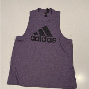Adidas Heathered Purple Sleeveless Top